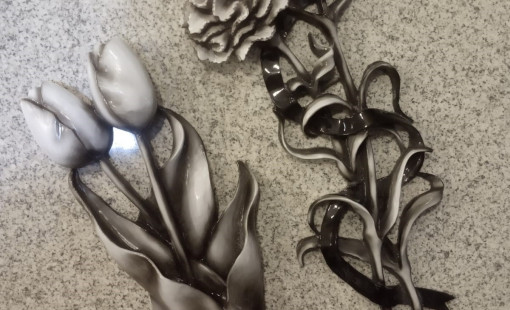 Цветы из литьевого мрамора