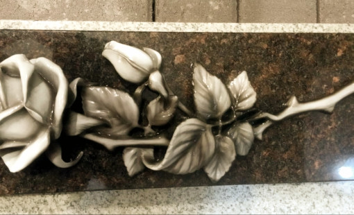 Роза, литьевой мрамор